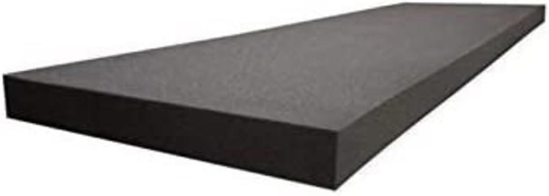 GoTo Foam 3" x 24" x 72" Black Upholstery Foam Sheet - 1.8 Density, Firm (44 ILD), Open-Cell Polyurethane - Cushion Replacement, DIY, Soundproofing