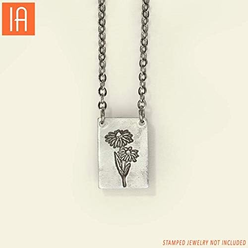 ImpressArt - Premium Metal Stamping Rectangle Blanks for Metal Stamping and Jewelry Making (24 Pack) (7/16" x 3/4" Rectangle w/ 2 Holes, Alkeme)