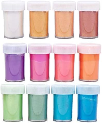 Maddie Rae's Slime Pearl Pigment Powder - 12 Mica Powder Colors - XL (6 Grams each Package), Great for Slime, Soap Making, Candle Making, Bath Bomb Dye Colorant