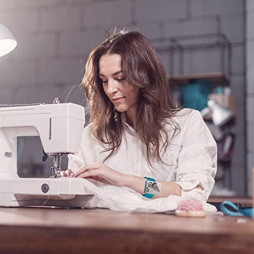 WILLBOND Magnetic Wrist Sewing Pincushion Wrist Magnetic Pin Holder Wristband Pin Cushion Holder with 3 Pcs Stainless Steel Pintail Comb Rat Tail Comb for Hair Clips Hand Sewing(Dark Blue)