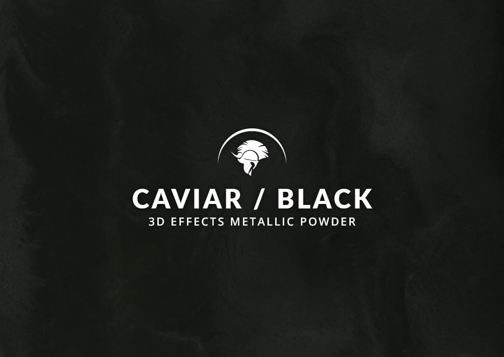 Spartan Epoxies Metallic Pigment Powder for Epoxy - 30 Unique Colors, 4oz for 1 Gallon and 12oz for 3 Gallons of Clear Epoxy, Made in The USA (Caviar, 4oz (45 Grams))