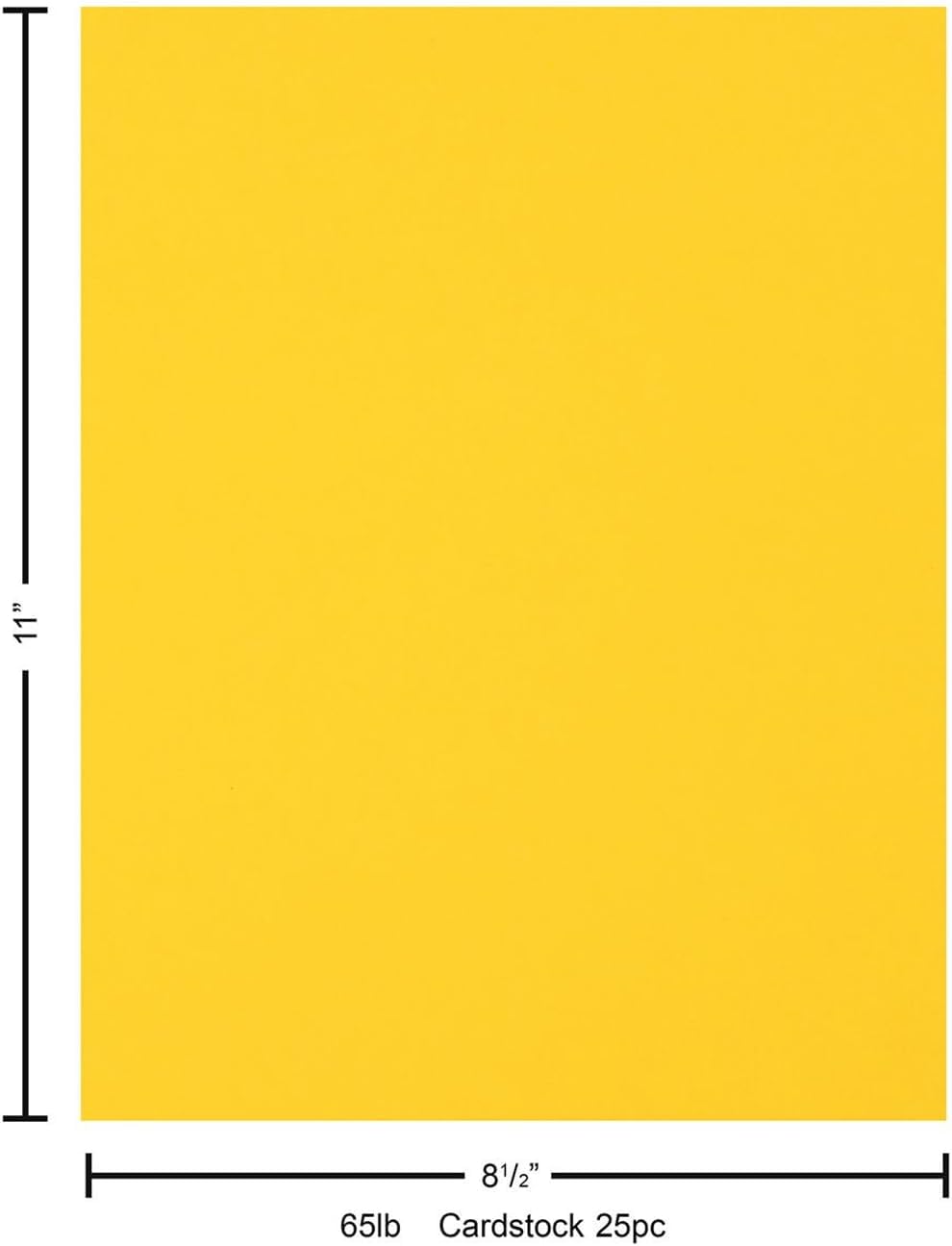 Accent Design Paper Accents Stash Builder Cardstock 8.5" x 11" Daffodil, 65lb colored cardstock paper for card making, scrapbooking, printing, quilling and crafts, 25 piece pack