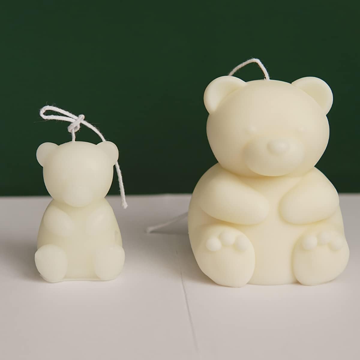 2 Pack Cute Bear Scented Candle Mold Bear Mold Silicone Mold for Candles Home Decoration Silicone Mold for Resin Bear Resin Mold Cartoon Mold