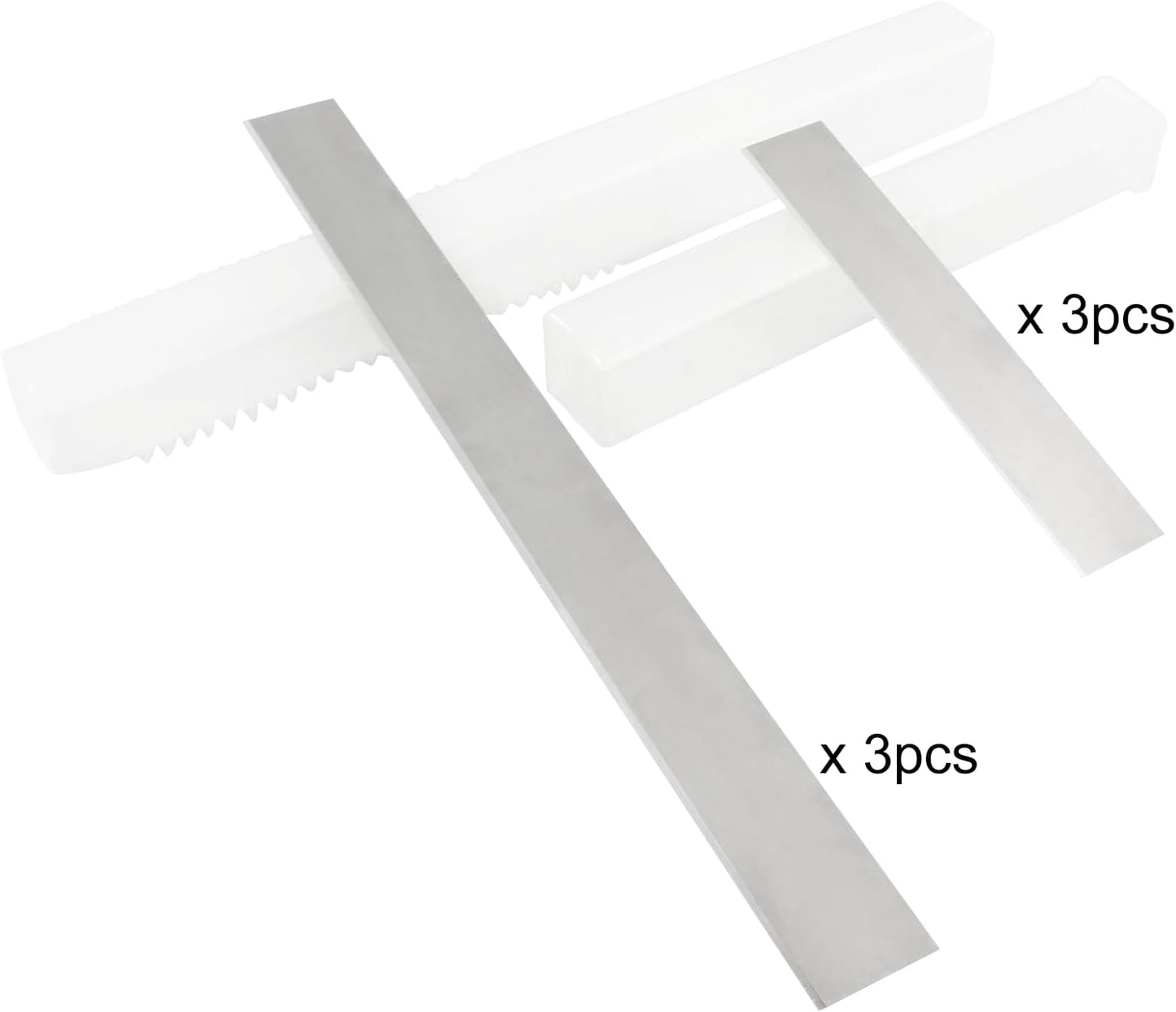 Litoexpe 6pcs Polymer Clay Cutters, Carbon Steel Clay Slicer Blade Set, Flexible Polymer Clay Cutting Slicing Tools for Clay DIY, Sculpting Modelling (Straight)