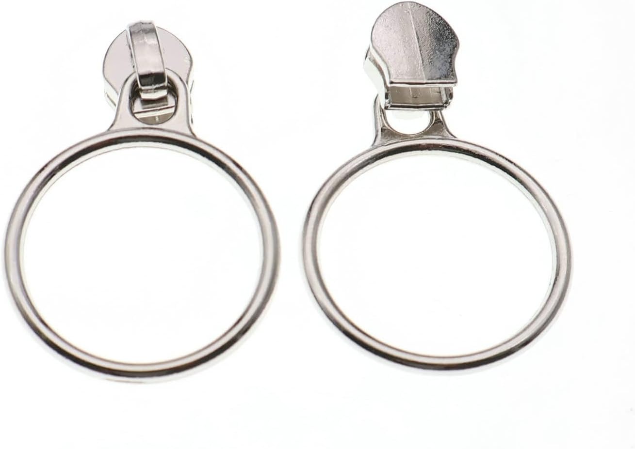 Leekayer #5 Silver Metallic Nylon Coil Zippers by The Yard Bulk 10 Yards Gray Zipper Tape with 25pcs Silver Ring Pull Zipper Sliders for DIY Sewing Tailor Craft Bag(Gray)