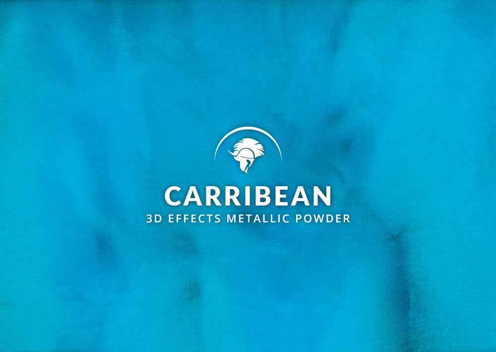 Spartan Epoxies Metallic Pigment Powder for Epoxy - 30 Unique Colors, 4oz for 1 Gallon and 12oz for 3 Gallons of Clear Epoxy, Made in the USA (Caribbean, 12oz (135 Grams))