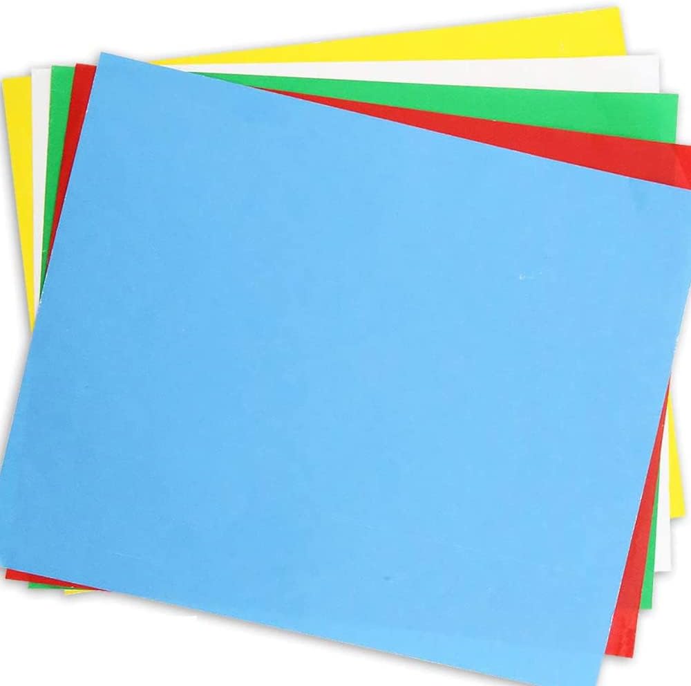 10 Pcs Transfer Paper, Carbon Transfer Paper 11x9Inch, Carbon Water-Soluble Tracing Paper Transfer Pattern on Cross Stitch Cloth, Canvas, Wood for Home Sewing(Blue, White, Green, Red, Yellow)