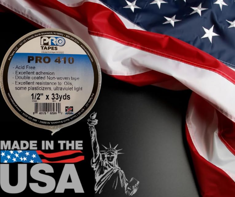 Pro 410 ATG Adhesive Transfer Tape - Acid-Free, Double Sided Tape for Scrapbooking, Framing, Laminating & Mounting - Permanent Bond for Paper, Plastic, Cloth, Vinyl & Cork - Weather-Resistant