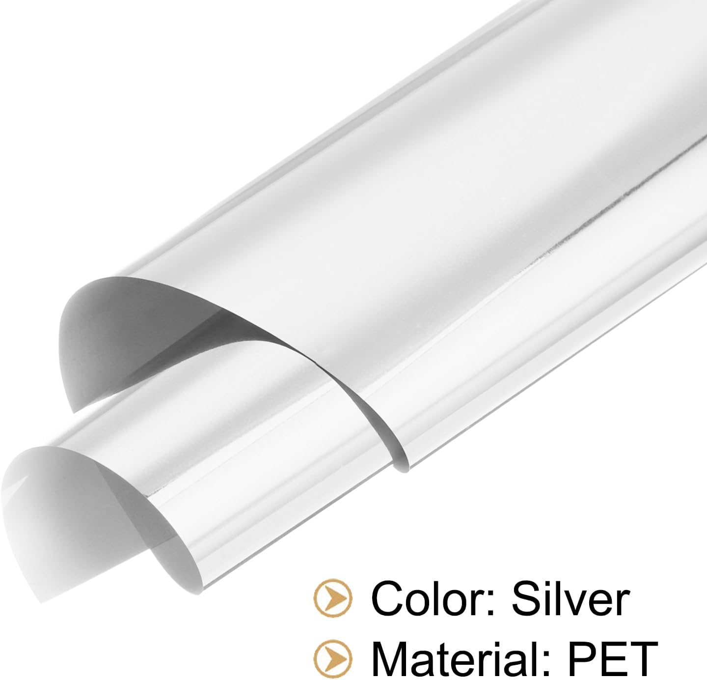 MECCANIXITY 50 Sheets Heat Reactive Foil, 20x29cm Silver Foil Transfer Sheets Toner Reactive Foil Transfer Foil Sheets Hot Foil Stamping Paper for Crafts DIY Cardmaking Album Decoration