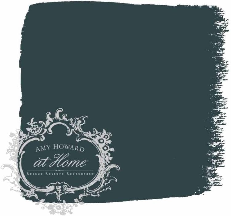 AMY HOWARD AT HOME Chalk-Based One Step Paint for Furniture, Cabinetry, Decor, Finish, and More | No Stripping, Sanding, or Priming | Dark Base | 16 Ounce | Midsummer Nights