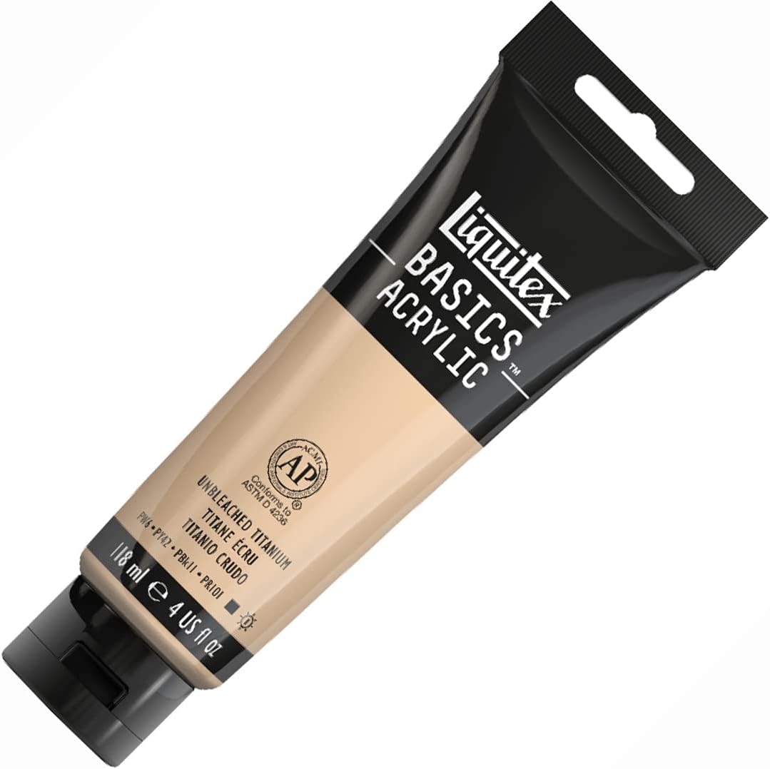 Liquitex BASICS Acrylic Paint, 118ml (4-oz) Tube, Unbleached Titanium