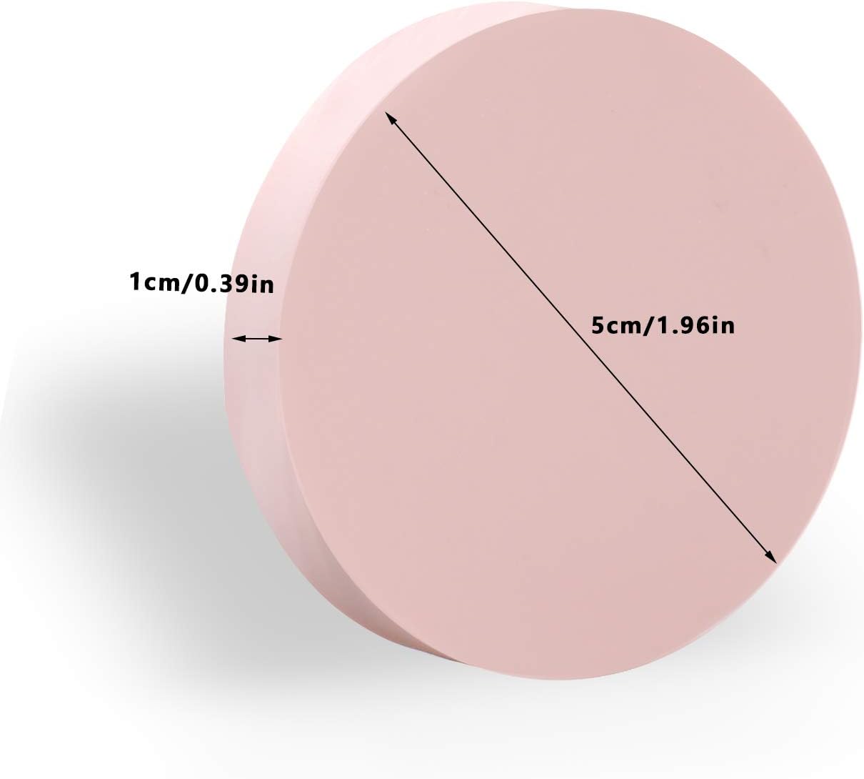 8 Pcs 2"x2" Pink Rubber Carving Blocks for Stamp Soft Rubber Crafts, Soft and Easy to Carve (Round)
