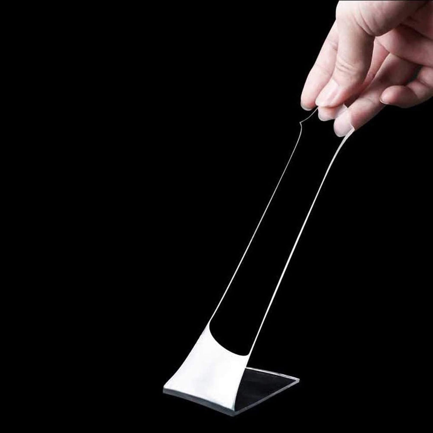 BRAVESHINE Double Sided Adhesive Tape - 18 Pack Removable Wall Stick Mounting Tape - Washable Clear Nano Tape for Crafts Decorations, Keep Rug Corner Flat, Indoor Outdoor Use - Round 2 Inch