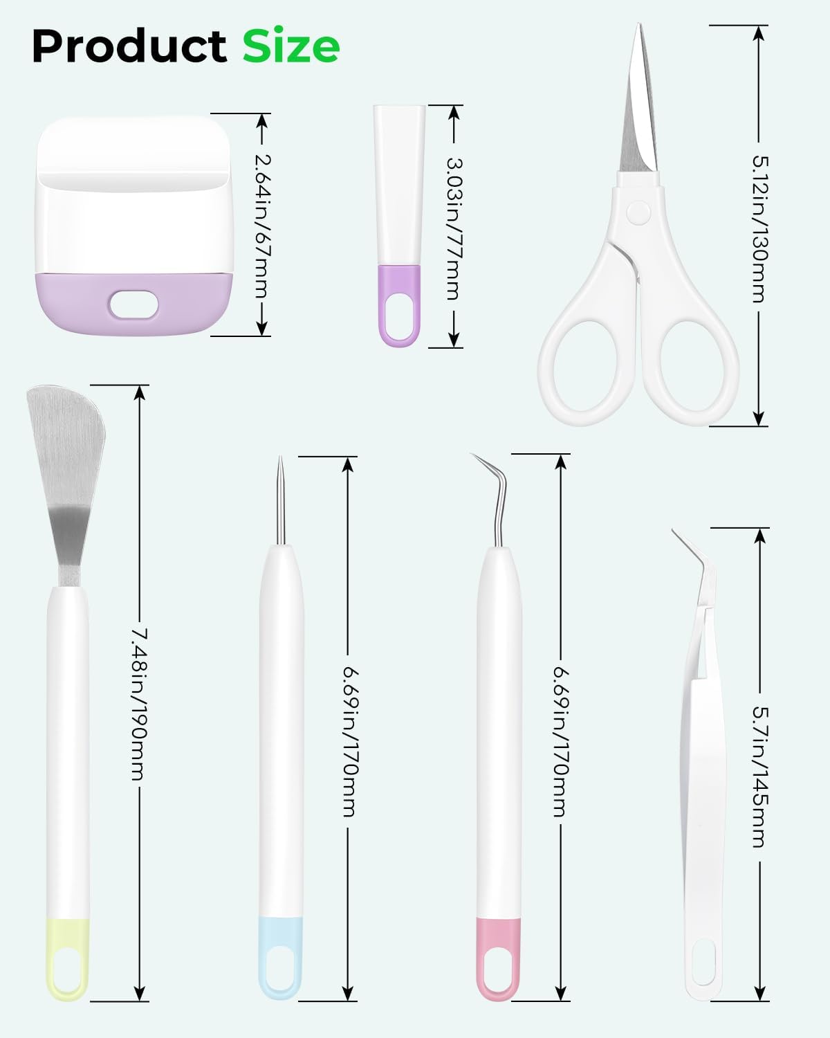 Rechargeable A4 Light Board with Weeding Tools Set and Accessories for Vinyl,Bawaslom Ultra-Thin & Bright Light Pad for Vinyl Weeding with 3 Colors & 6-Level Brightness for Diamond Art,Tracing