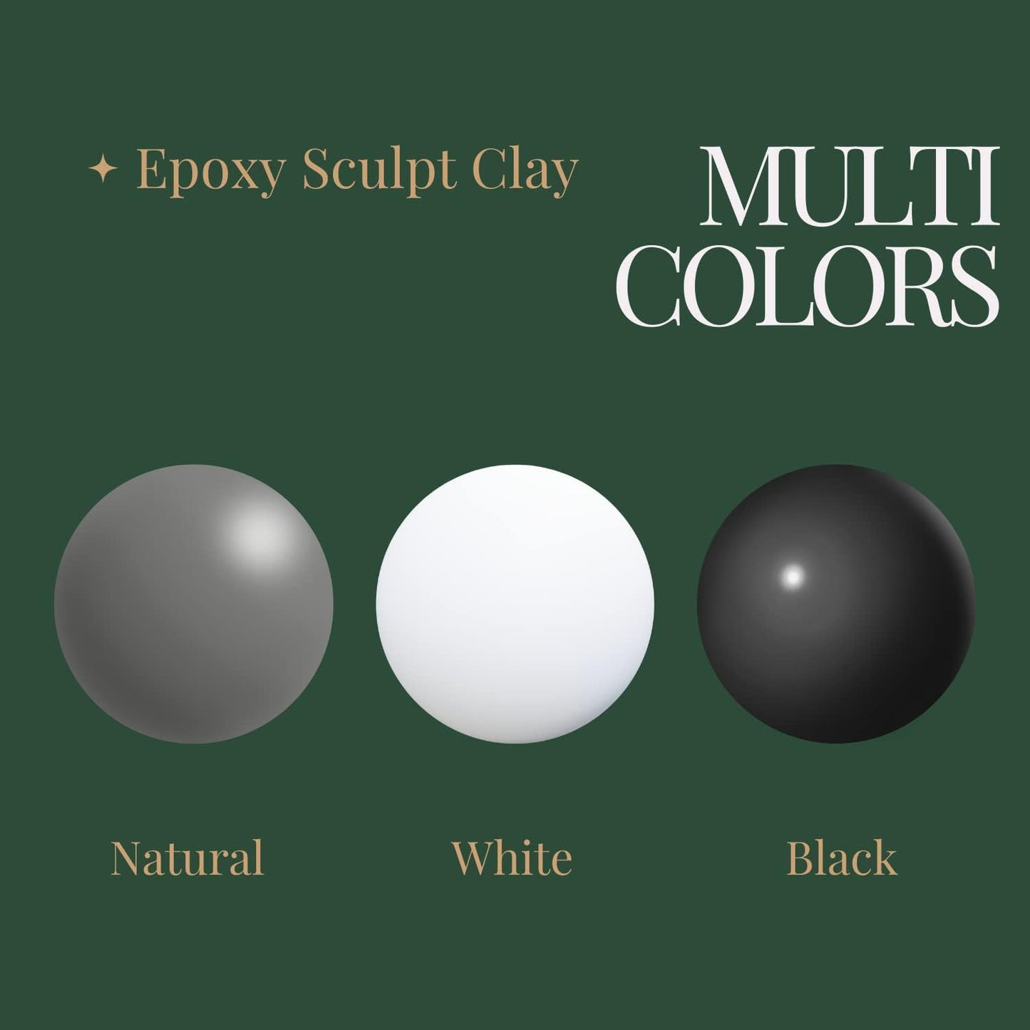 Smalltongue AB Epoxy Sculpt Clay, Natural Color, 2 Part Epoxy Sculpture Modeling Paste Clay (A & B) 1 Pound, Modeling Compound for Modeling, Repair, Fill Up Retrofit and Sculpture