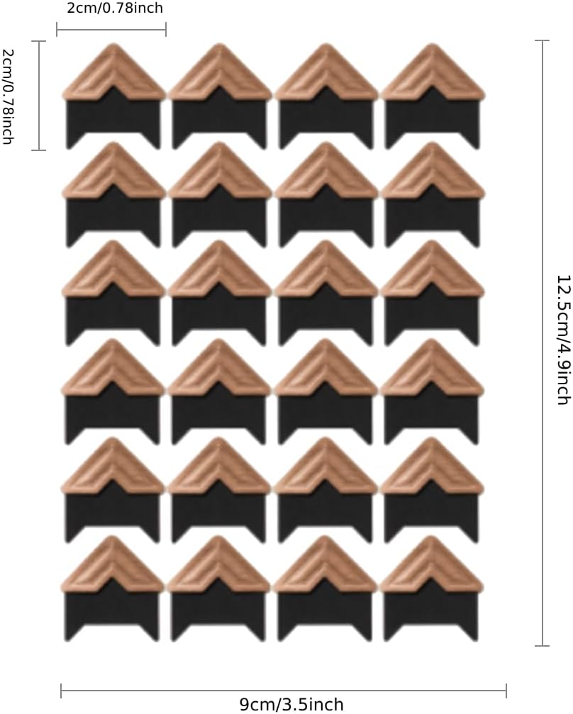 GOONAVI 15 Sheets 360 Pcs Rose-Gold Acid-Free Photo Corners Mounting Self Adhesive for DIY Photo Album Journal