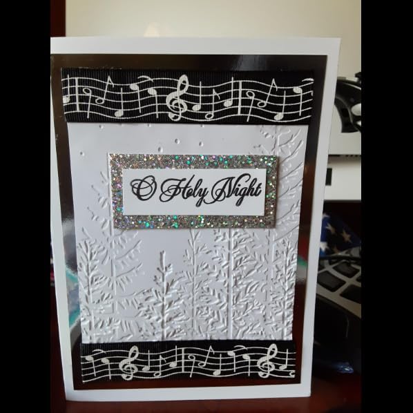 KWELLAM 3D Merry Christmas Snowfall Tree Woodland Background Plastic Embossing Folders for Card Making Scrapbooking and Other Paper Crafts 3080401