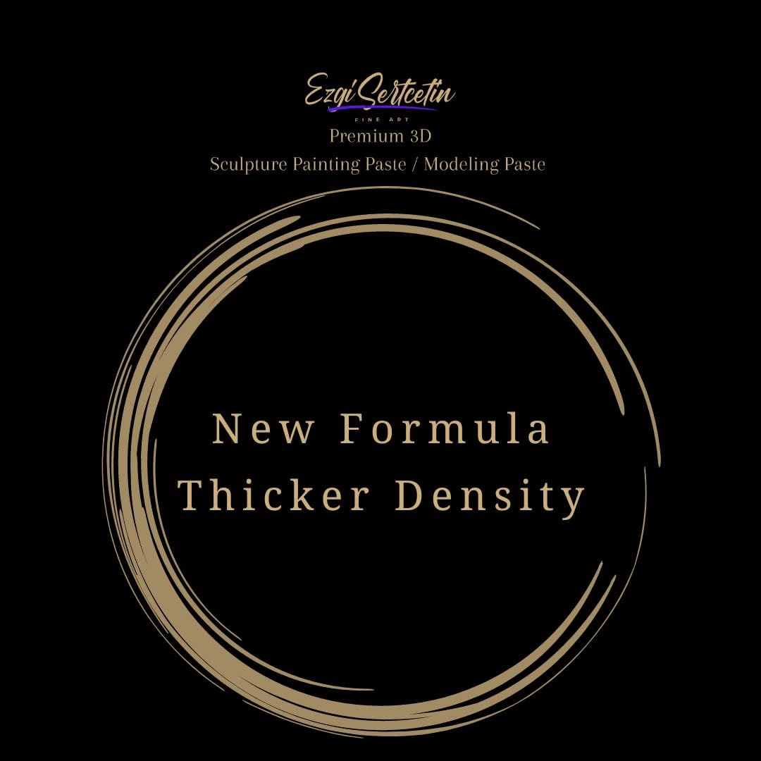 3D Sculpture Painting Paste|Texture Paste|Decorative Plaster|Ready to Use|Unique Colors|Ideal for Artwork|Stencil|Flowers|Texture|Art Relief|New Formula| 6 oz (Metallic Gray)