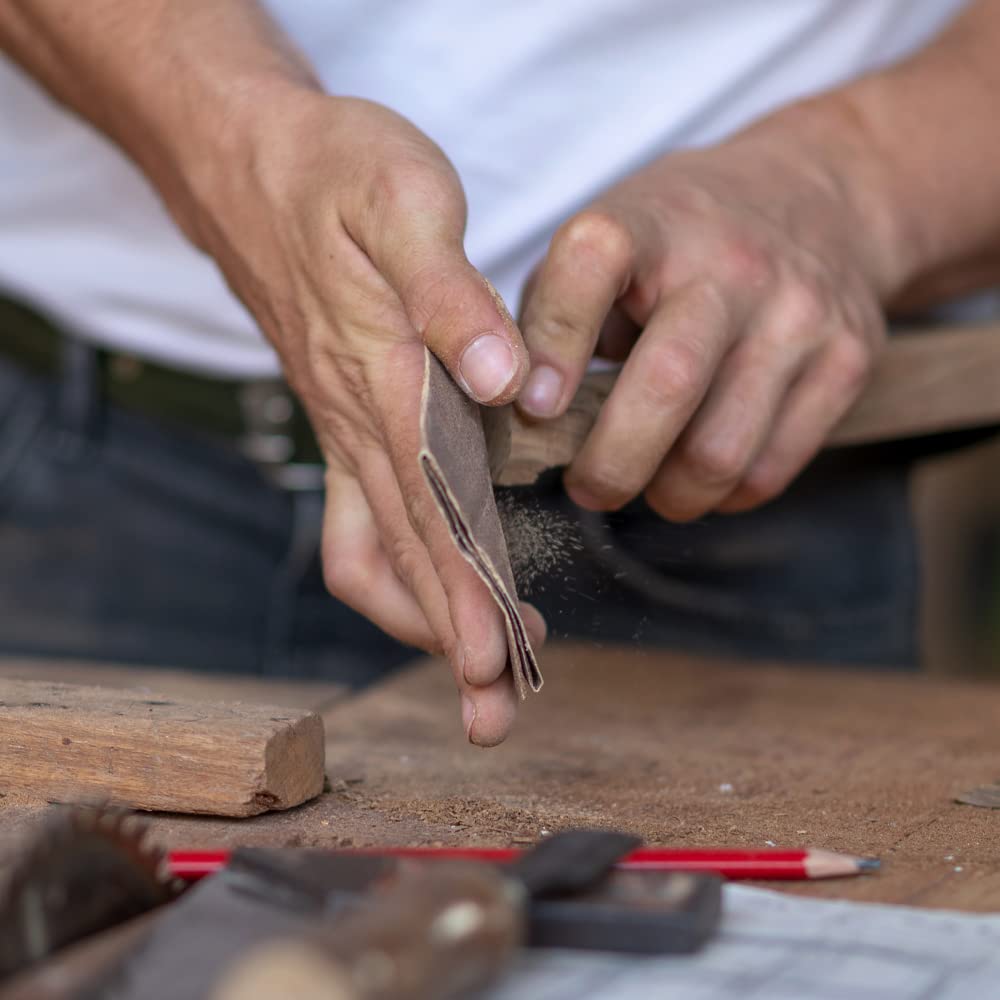 Fandeli | Multi-Purpose Sandpaper | 220 Grit | 50 Sheets of 9'' x 11'' | Ideal for Metal and Wood Sandpaper | Wall Sandpaper | Hand Sanding | Orbital Sanders.