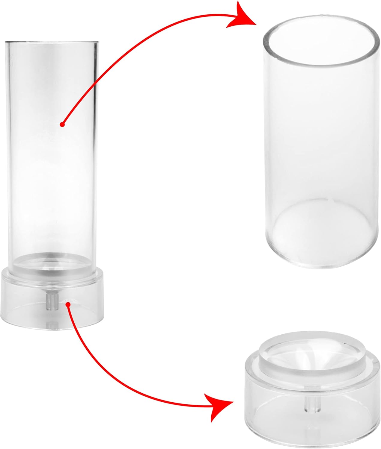 MILIVIXAY 2PCS Pillar Candle Mold -Height: 6.0inch,Diameter:2.0inch-30ft Long Wicks, 2pcs Wick Holders, a Mold Sealer and a Lead Wire Included as a Gift.