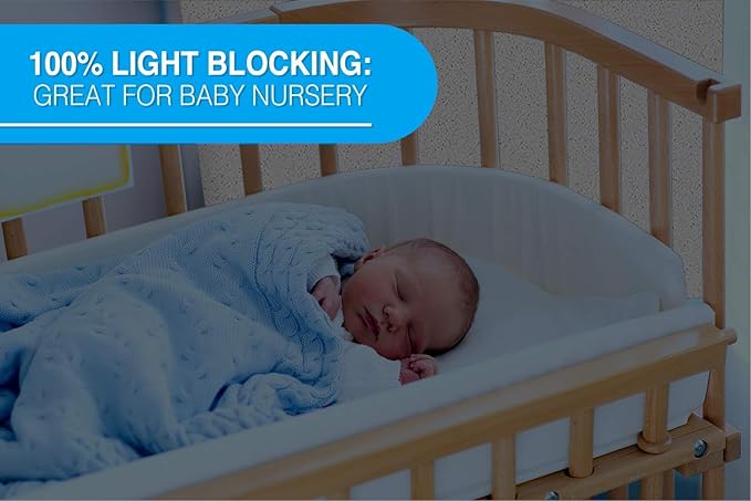 Total Blackout Window Film: 100% Light Blocking Film with White Sides - Heat Resistant, Room Darkening, Static Cling Film for Privacy & Day Sleep - No Residue, Stops UV, Easy Removal (17.5 x 160 in.)