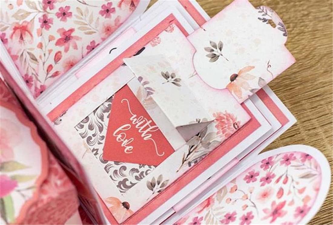 Mvchifay Cutting Dies Happy Birthday Holiday Thanks Greetings Metal Stencils Scrapbooking Tool Love Heart DIY Carbon Steel Embossing Template for Paper Card Making (Card Envelope-10.5x13.7cm)