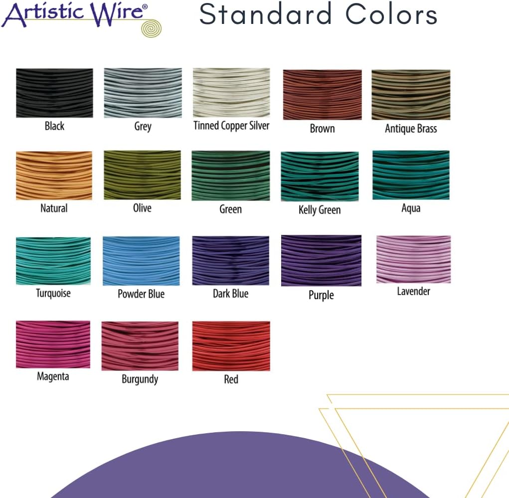 Artistic Wire, 26 Gauge Tarnish Resistant Colored Copper Craft Wire, Lavender, 30 yd