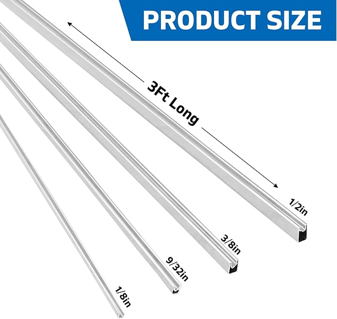 9/32" U Zinc Came for Stained Glass,3ft Length 12 Pcs Total 36ft Durable Framing Solution for Stained Glass Projects Reliable Zinc Came for Hobbyists Perfect for Your Hobby Came Needs