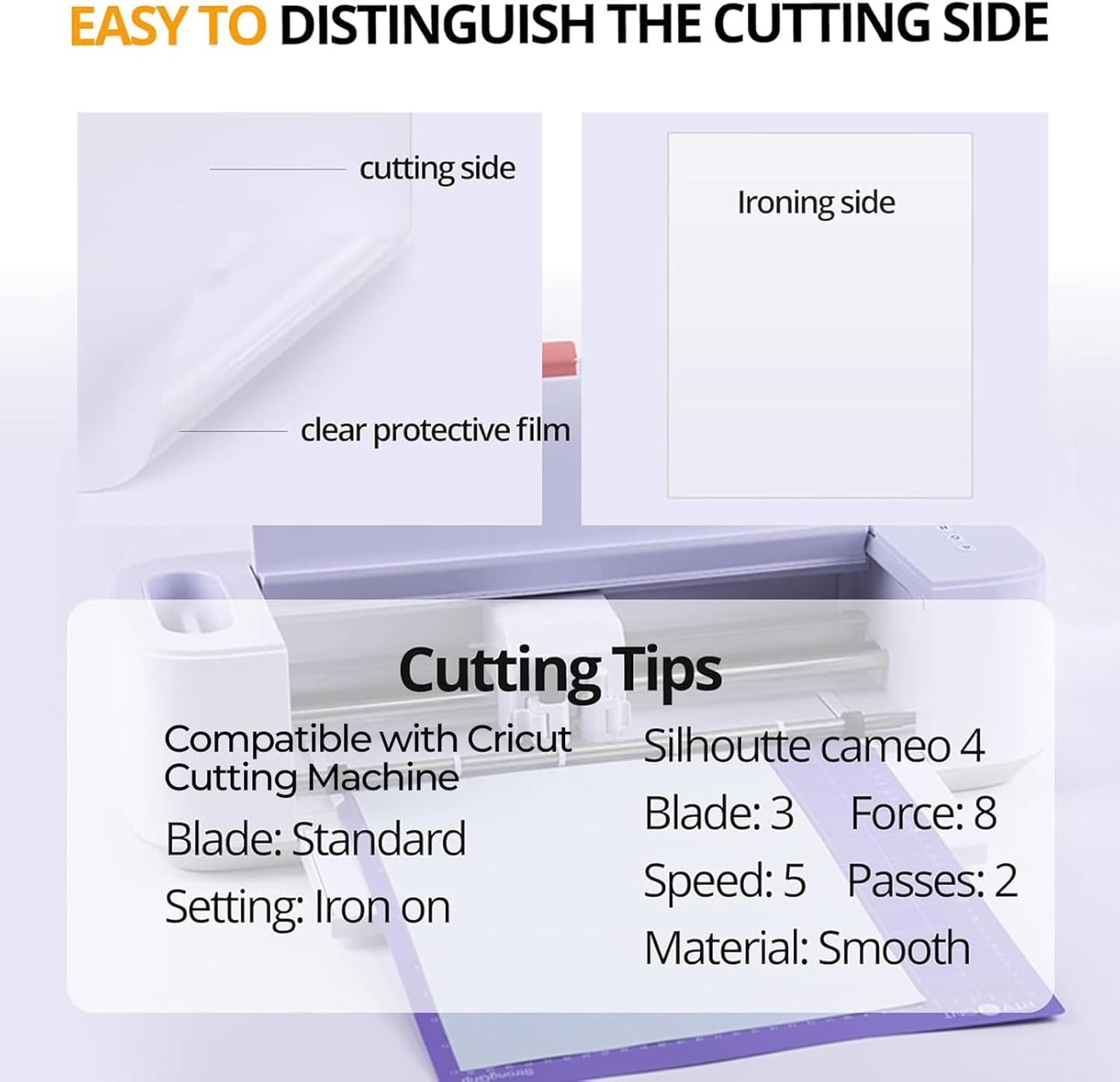 HTVRONT White Heat Transfer Vinyl Bundle - 10 Pack 12" x 10" HTV Vinyl for T-Shirt, White Iron on Vinyl for for All Cutting Machine or Heat Press Machine