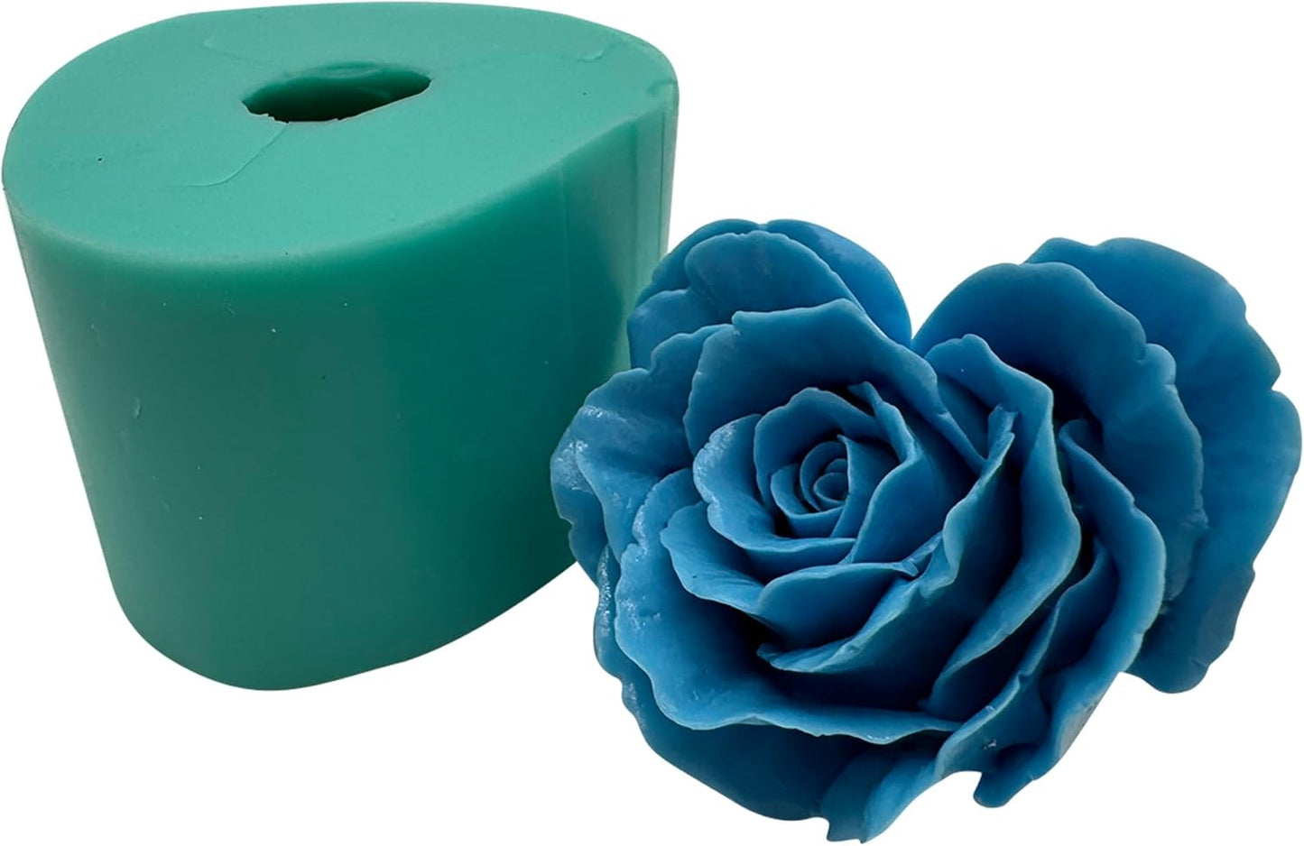 Heart Shape Blossoming Flower 3D Mold,DIY Crystal Epoxy Resin Silicone Molds, Polymer Clay Ceramic Mould, Aroma Plaster Stone Disffuer Mold, Scented Candle Wax Chocolate