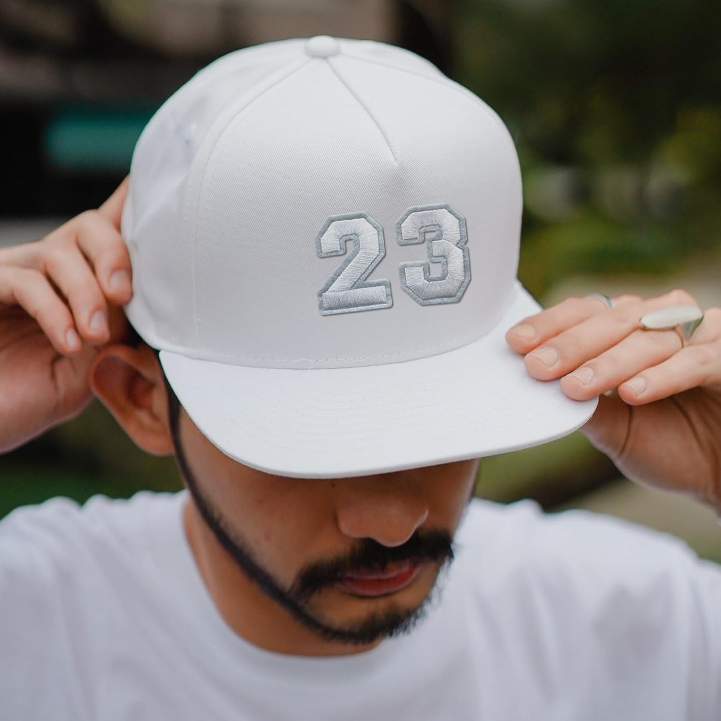 Number Iron On Patches, Numbers 0-9 Embroidery Applique Patch, DIY Decorative Heat Press Patches for Clothing Jeans Jackets Backpacks Hats (White 50 Pcs)