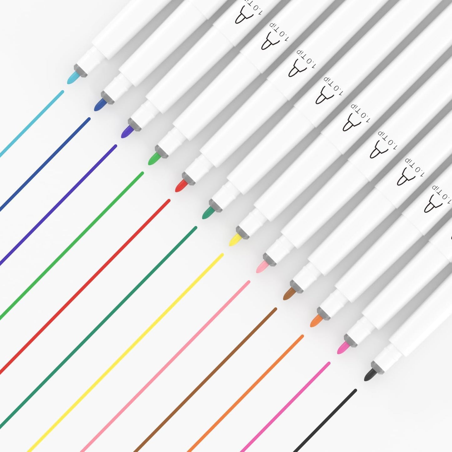 REALIKE Acrylic Paint Markers for Cricut Maker 3/Maker/Explore 3/Air 2/Air, Multicolor Acrylic Paint Pens for Rocks,Fabric, Paper, Wood, Canvas, Glass, Ceramic (1.0 Tip)