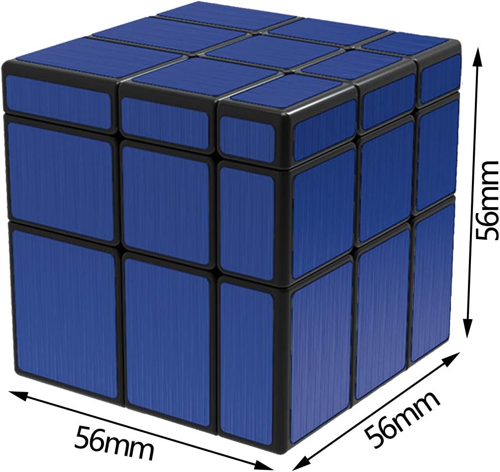 TANCH QIYI Mirror Speed Cube 3x3 Dysmorphism Magic Cube Puzzle Toy Blue