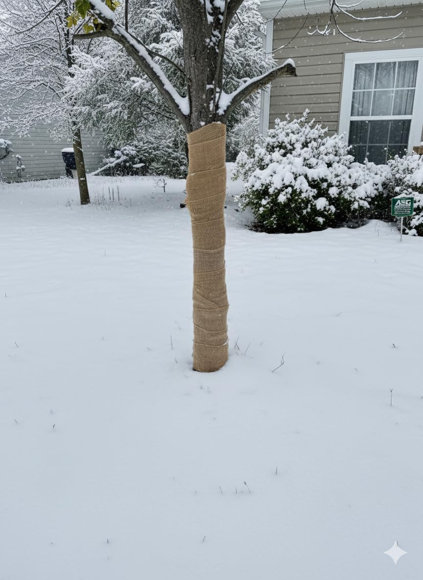 Natural Jute Burlap Ribbon (6" x 30 ft.) - Tight Weave Eco-Friendly Fabric for Crafts, Weddings & Decor