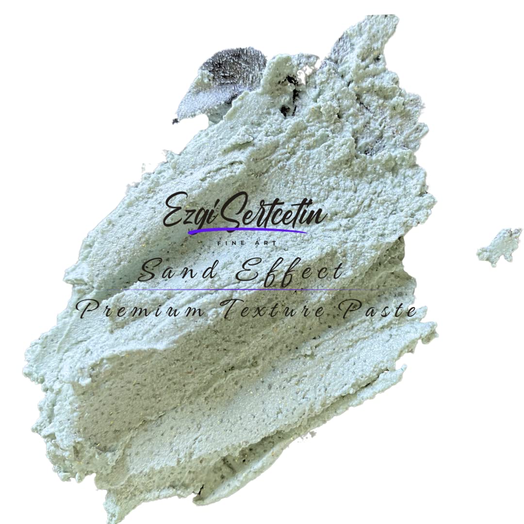Premium Sand Effect Texture Paste | 6oz by Volume | Unique Metallic Colors | Excellent Sand Texture Effect | by Ezgi Sertcetin (Metallic Fresh Azurre)