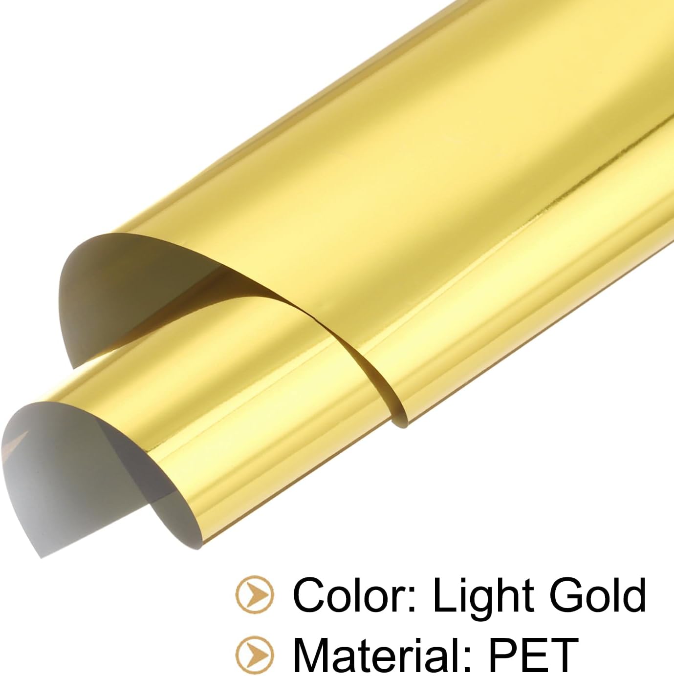 MECCANIXITY 50 Sheets Heat Reactive Foil, 20x29cm Light Gold Foil Transfer Sheets Toner Reactive Foil Transfer Foil Sheets Hot Foil Stamping Paper for Crafts DIY Cardmaking Album Decoration