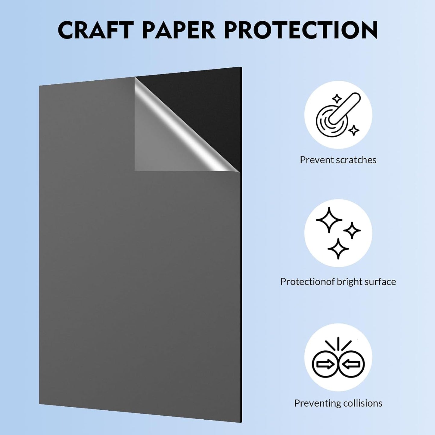 Laser Engraving Blank ABS Double Color Plastic Sheet, 11.8x6.49x0.05 inch Materials Double Color Plastic Sheet for Interior Signs, Badges, DIY Carving Pack of 12 (Black)
