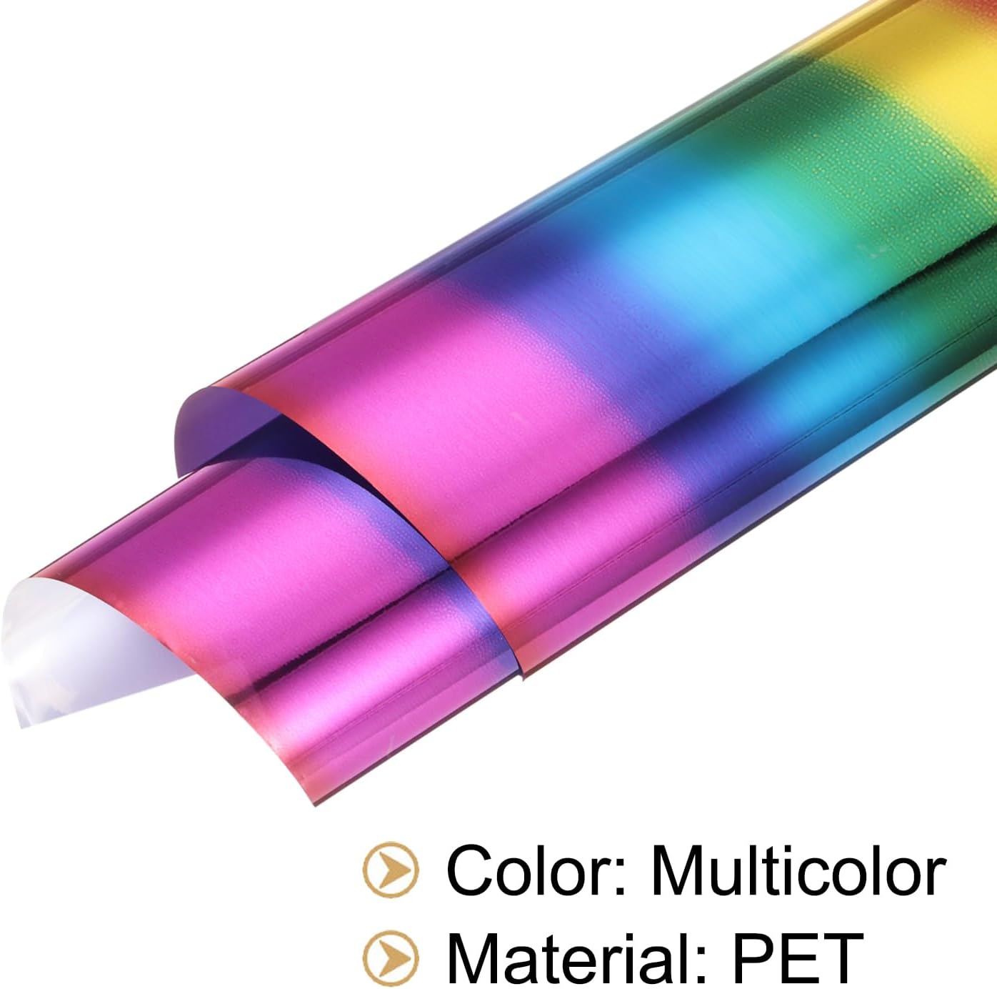 MECCANIXITY 50 Sheets Multicolor Heat Reactive Foil Transfer Paper, 20x29cm, PET, Rectangular, Glossy, Crafts