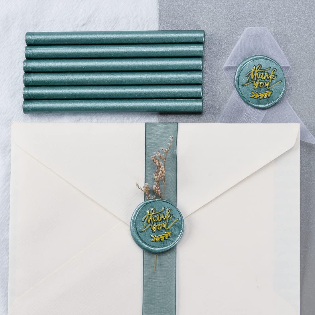 16 PCS Sealing Gun Wax Sticks in Patina Color for Stamp Seals, Fit to Mini Glue Gun