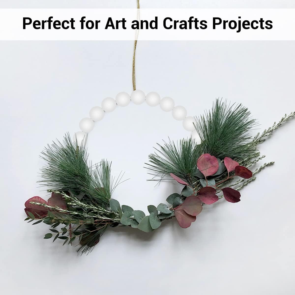 200 Pack Half Foam Balls 0.8 Inch Half Sphere Solid Blank Foam Balls for Art Decoration Polystyrene Hemispherical Small Craft Foam Balls for Easter Sphere Foam Ball for School DIY Projects