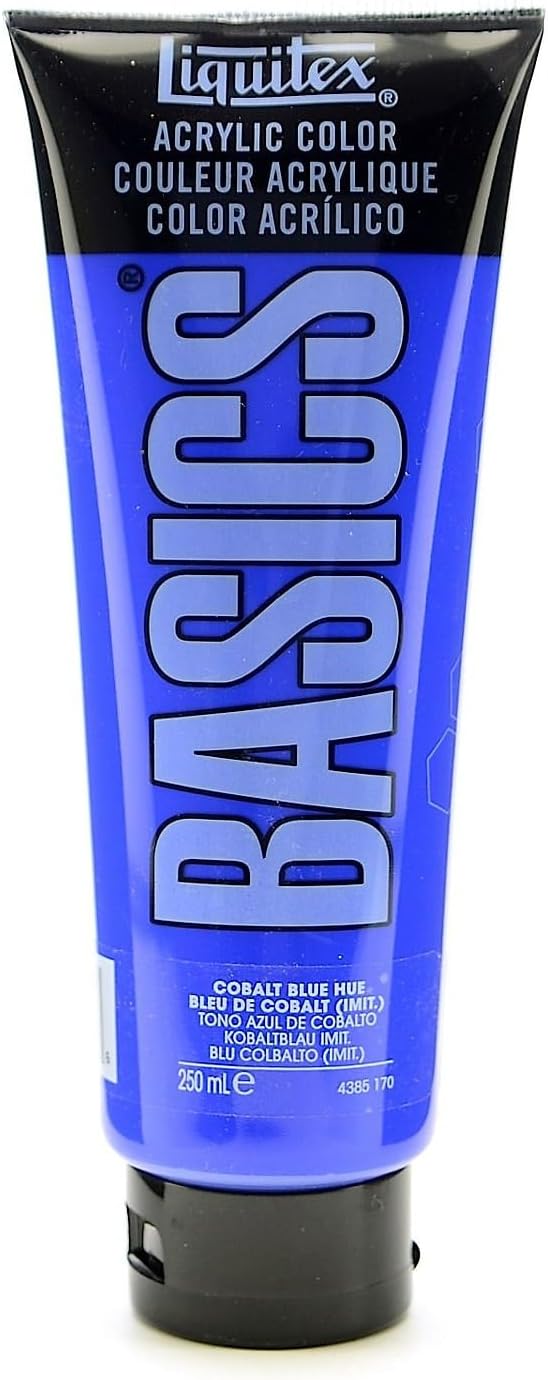 Liquitex BASICS Acrylic Paint, 250ml (8.5-oz) Tube, Cobalt Blue Hue