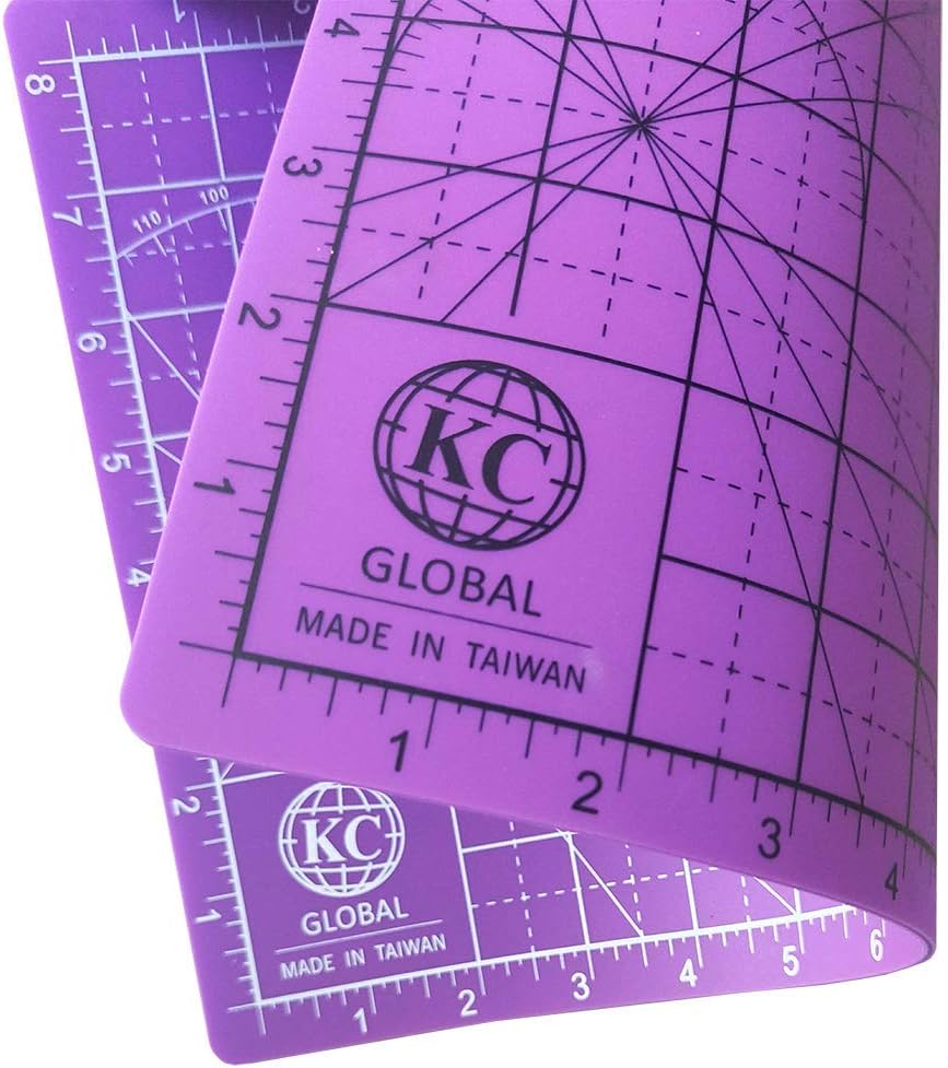 KC GLOBAL A4 (13"x9") Professional Grade Self-Healing Cutting Mat (Purple) - Odor-Free, Double-Sided, Eco-Friendly, Non-Slip, Premium Desk mat for DIY, Crafting, Model Building and Art Projects
