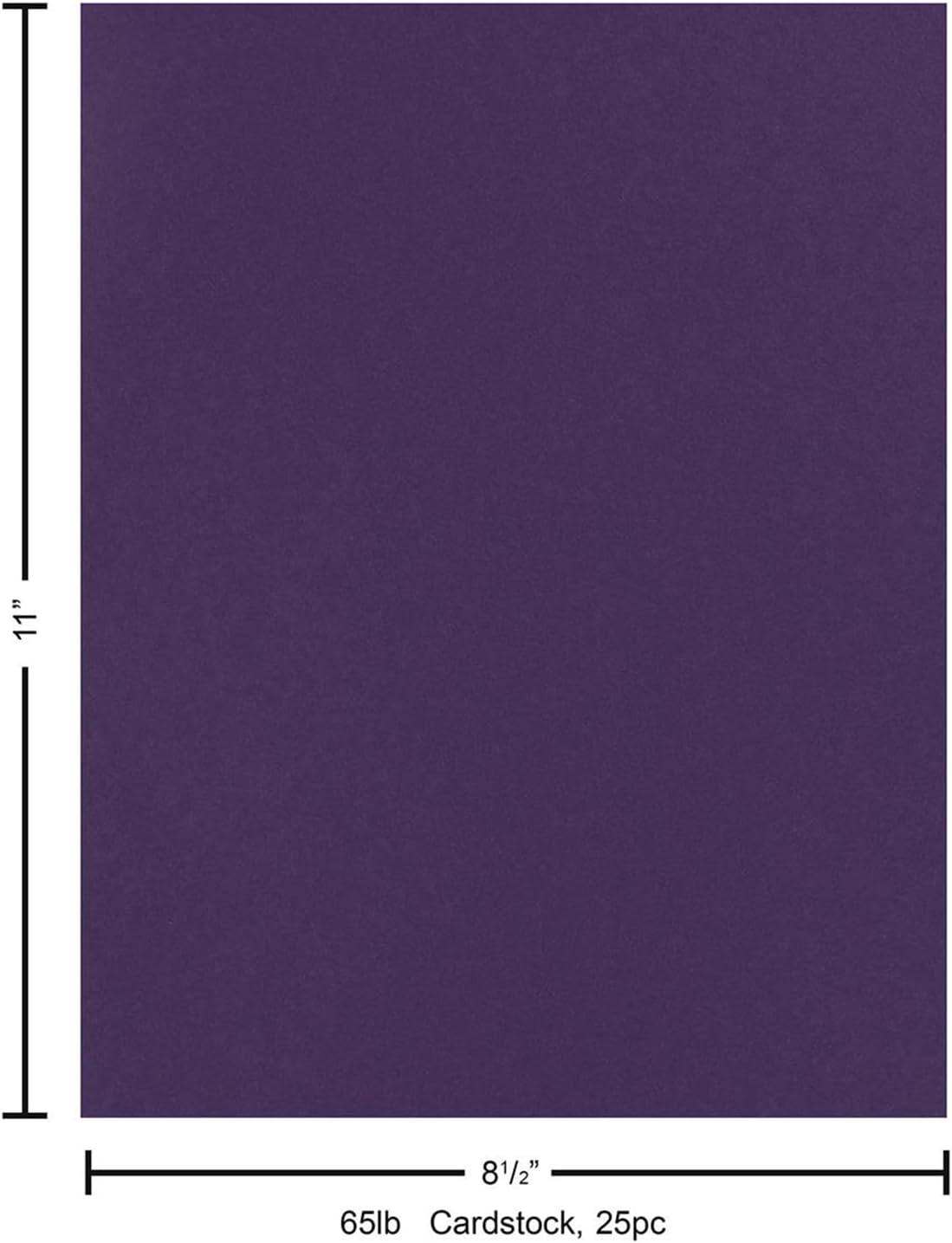 PA Paper Accents Stash Builder Cardstock 8.5" x 11" Royal Iris, 65lb colored cardstock paper for card making, scrapbooking, printing, quilling and crafts, 25 piece pack