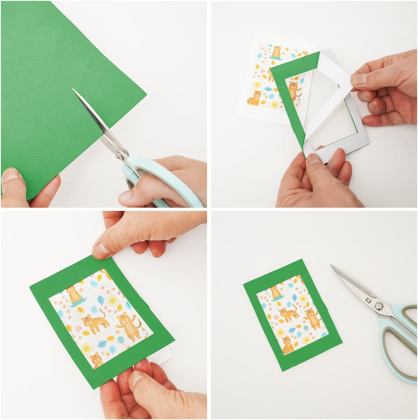 MEARCOOH Self Adhesive Foam Sheets, Green 9x12 Inch 2mm Sticky Eva Foam Paper for Crafts Cardmaking Photo Frames Classroom Scrapbooking Christmas Crafts (Green 10 Sheets)