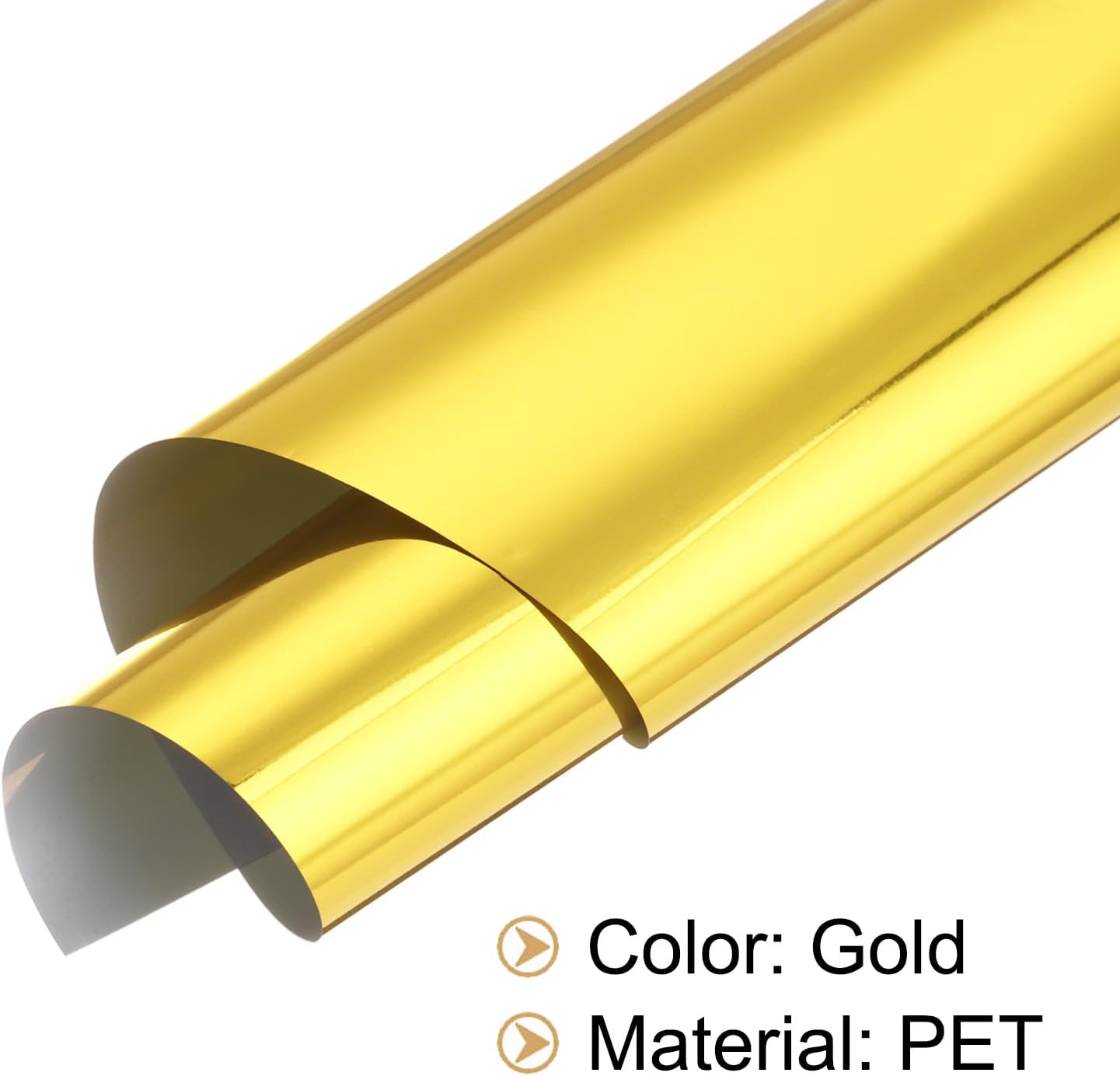 MECCANIXITY 50 Sheets Heat Reactive Foil, 20x29cm Gold Foil Transfer Sheets Toner Reactive Foil Transfer Foil Sheets Hot Foil Stamping Paper for Crafts DIY Cardmaking Album Decoration