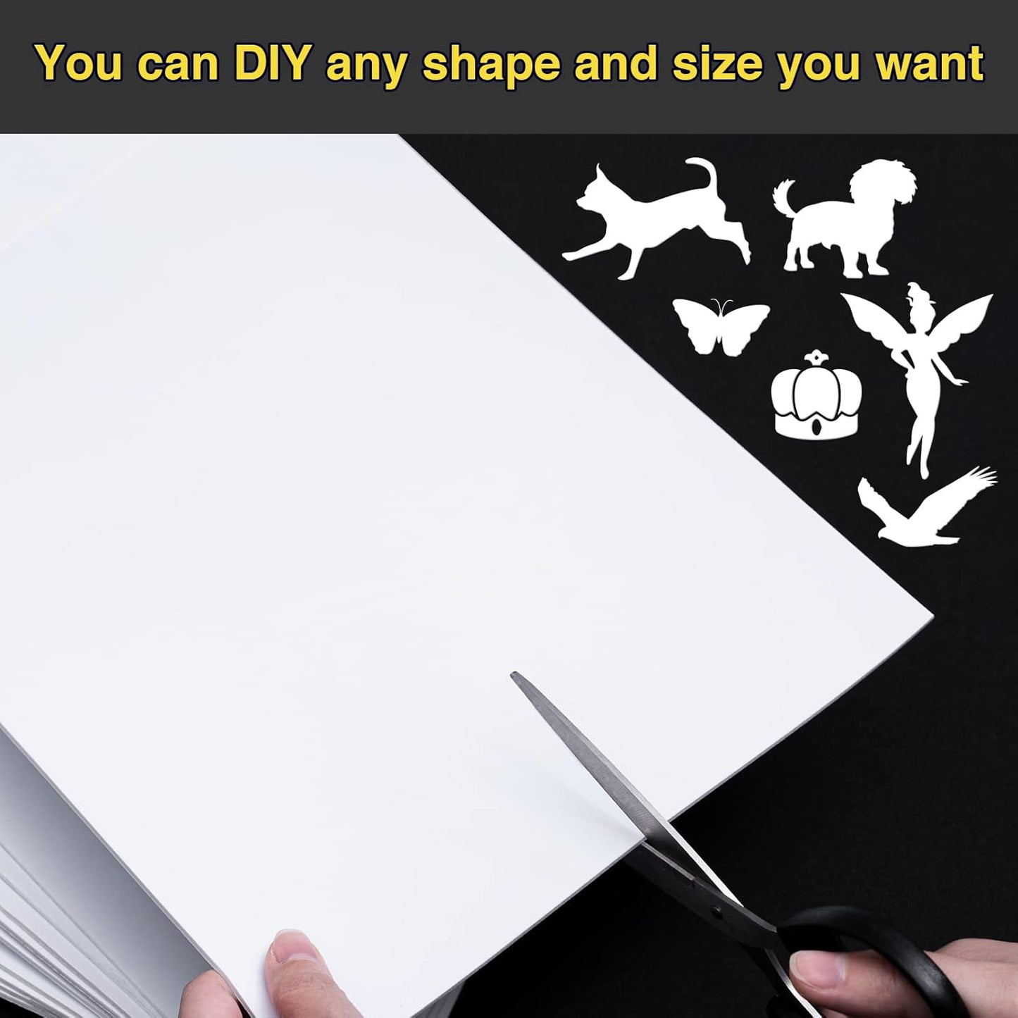 MEARCOOH White Self Adhesive Foam Sheets, 1mm Sticky Eva Foam Paper 9x12 Inch for Crafts(20PACK)