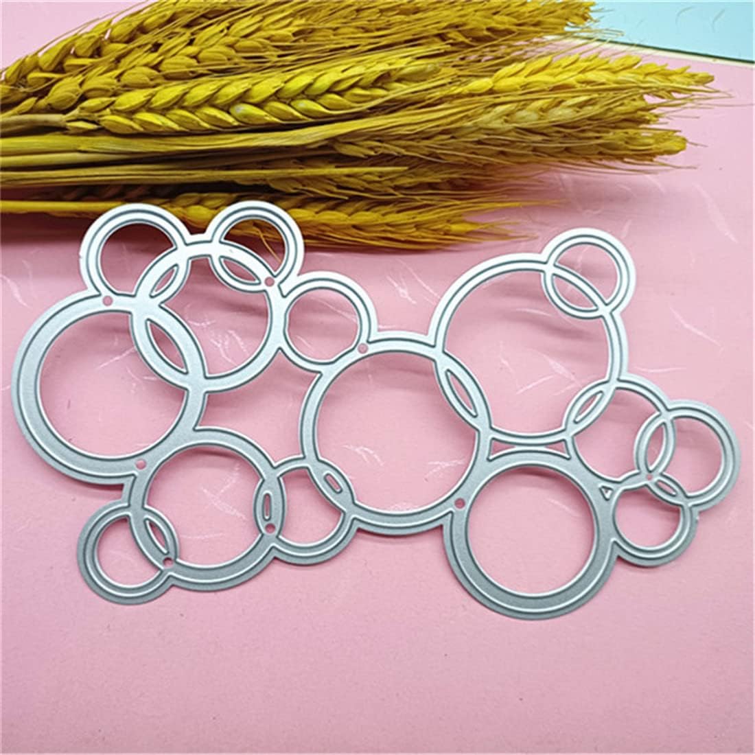 Mvchifay Cutting Dies Happy Birthday Metal Stencils Scrapbooking Tool DIY Emboss Paper Card Making (Bubble-10.3x6cm)