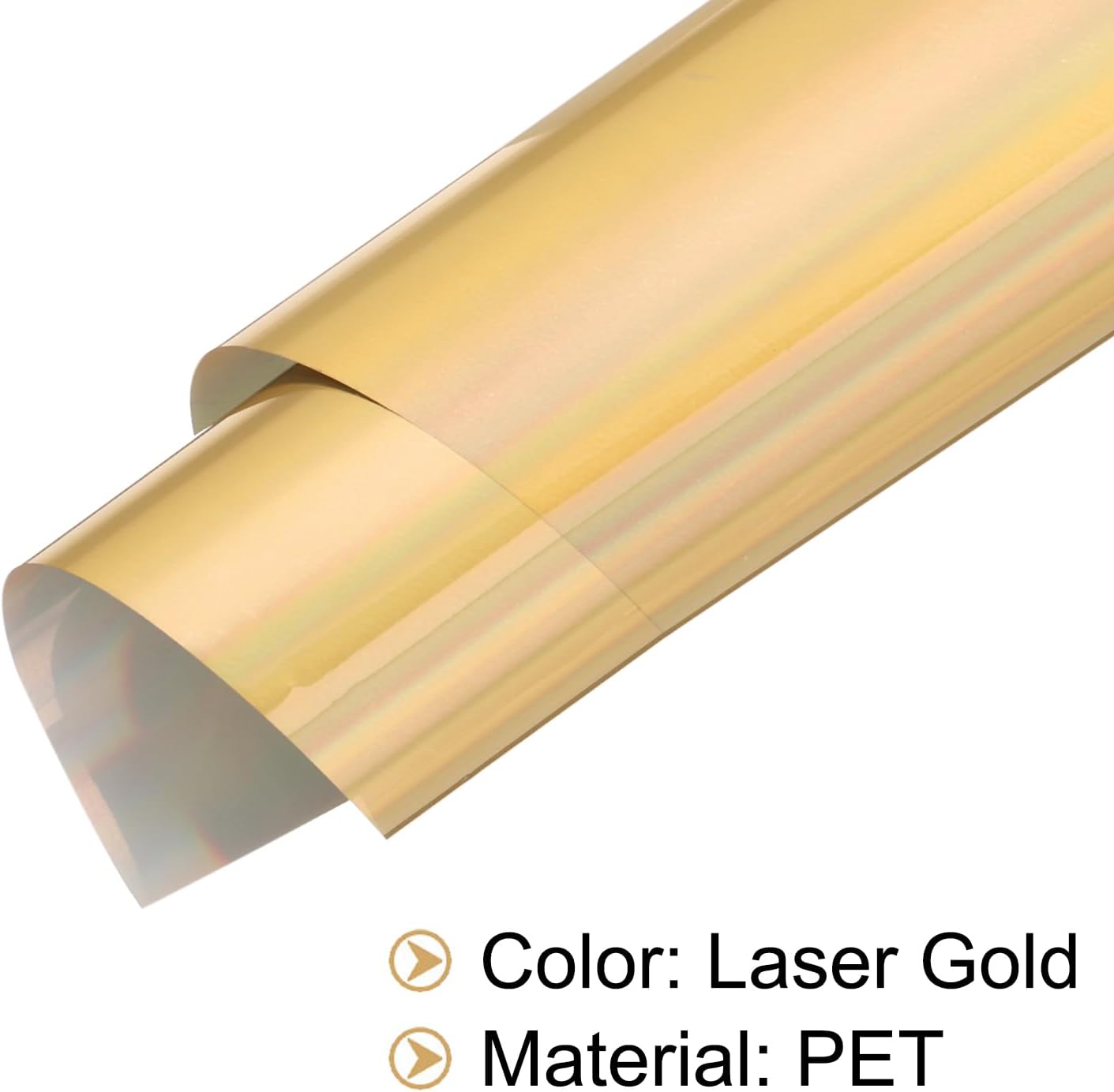 MECCANIXITY 50 Sheets Heat Reactive Foil, 20x29cm Laser Gold Foil Transfer Sheets Toner Reactive Foil Transfer Foil Sheets Hot Foil Stamping Paper for Crafts DIY Cardmaking Album Decoration