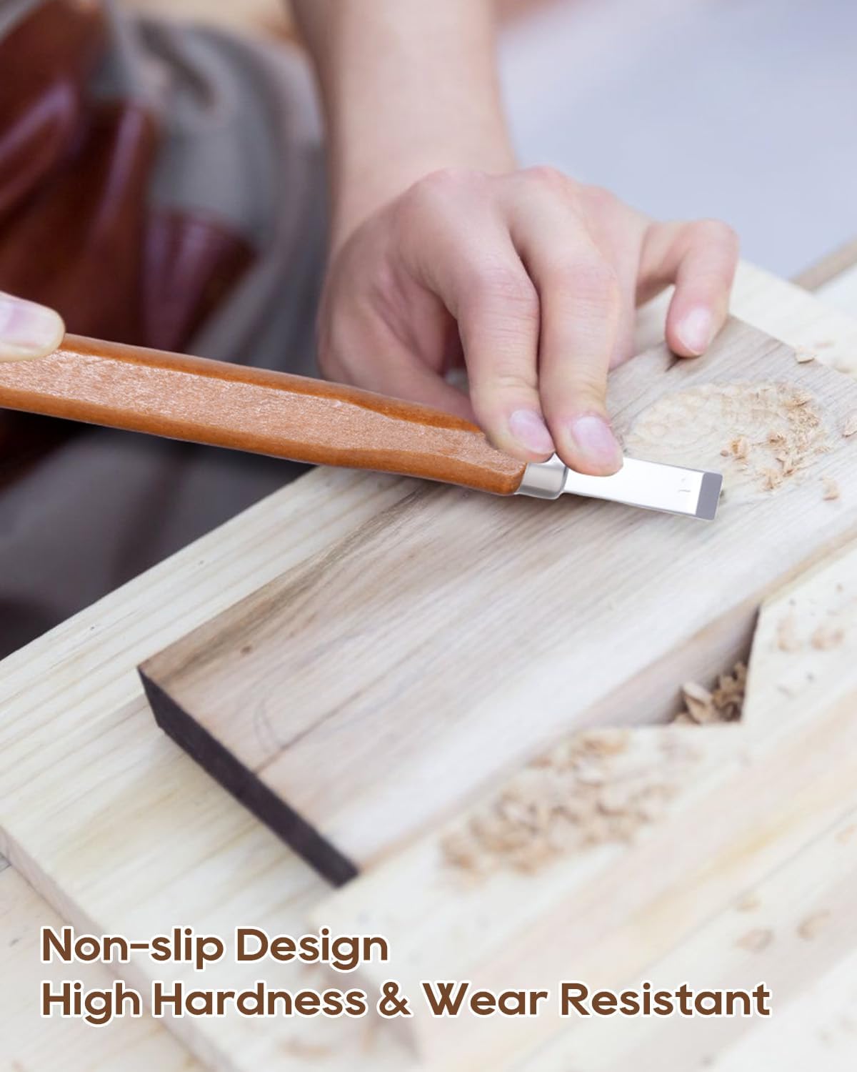 UCEC 12 Pack Linocut Wood Carving Tools Set Linoleum Hand Wood Carving Kit Whittling Knives V-chisel Angled Gouge Half Round Woodcarving Tools Set Whittling Kit for Linocut Printmaking Supplies Gift