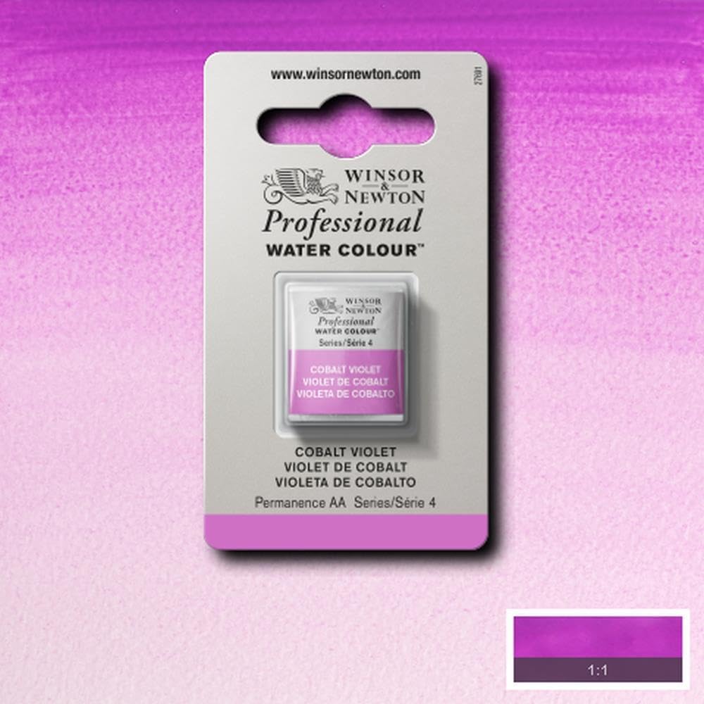 Winsor & Newton Professional Water Colour Paint, Half Pan, Cobalt Violet